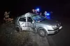Der Unfallwagen an der Unfallstelle