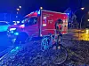 In Rissen hat ein Fahrradfahrer im Kreisel ein Auto übersehen.