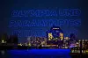 Drohen bilden den Slogan „Olympia und Paralympics in Hamburg“ im Himmel vor der Elbphilharmonie.