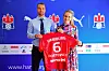 Casper Mortensen mit Ehefrau Stine bei der Vorstellung bei seiner Vorstellung beim HSVH