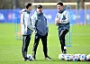 Loic Favé, Steffen Baumgart und Merlin Polzin (v.l.) während ihrer gemeinsamen HSV-Zeit auf dem Trainingsplatz.