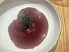 Ein teller mit Roter Beete.
