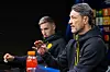 Kovac und Schlotterbeck auf einer Pressekonferenz