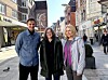 Stadtplaner Jan Krimson mit Susanne Meier (M.) und Manuela von Hacht (Wirtschaftsverband WSB)